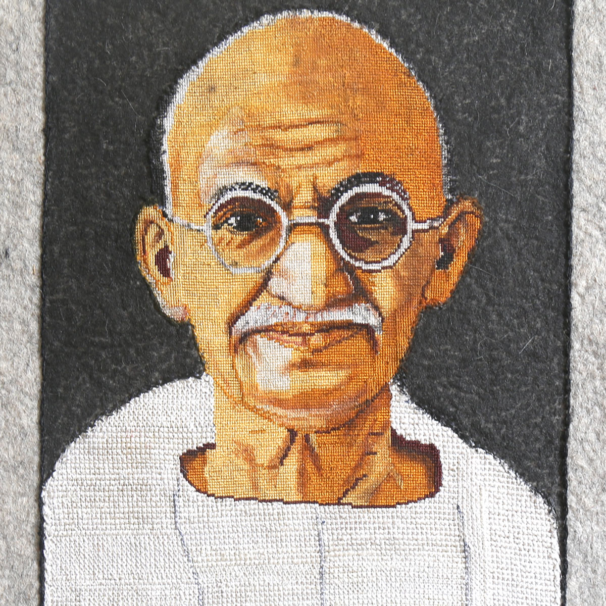 Gandi Oil and Needlework Painting on Felt| Beautiful Afghan Artwork