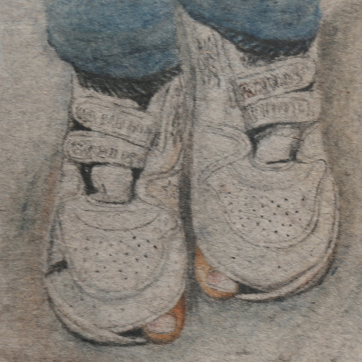 Poor Afghan Boy with Old Shoes Artwork| Best Selling Artwork