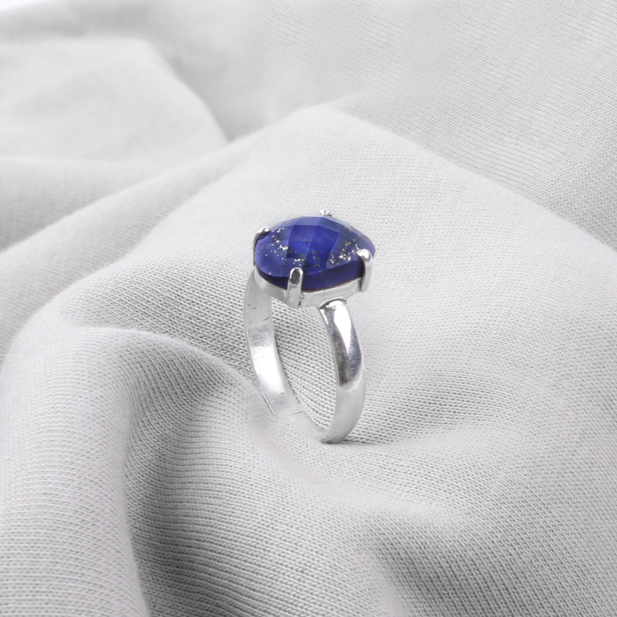 Lapis Lazuli Oval Jewelry Set | Silver Antique Pendant, Earrings, Ring