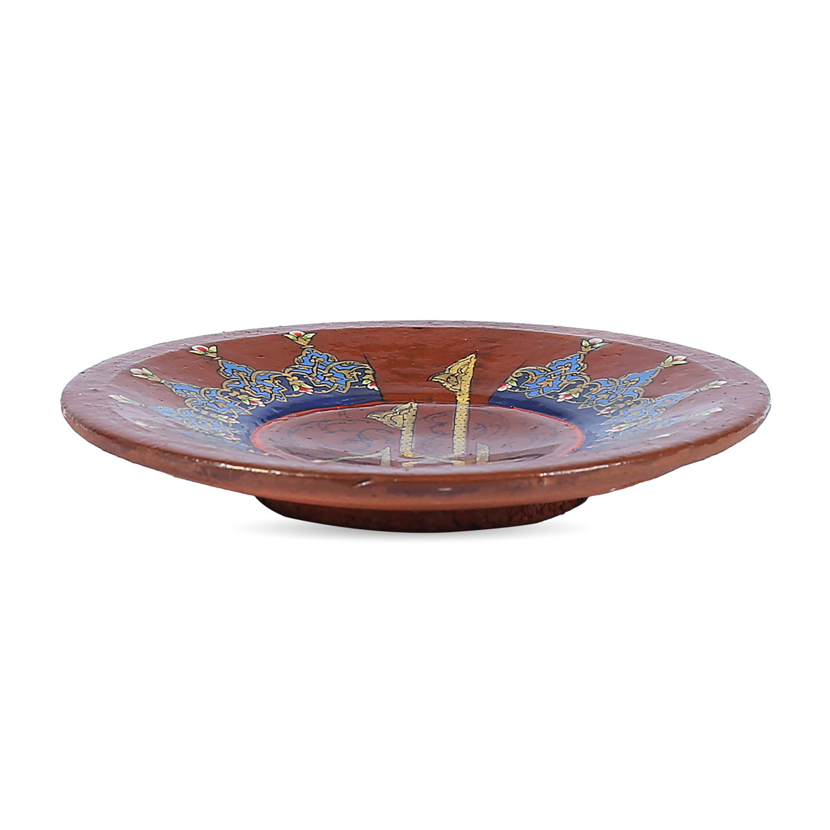 Extra Small Sized Pottery Hand-Printed Plate