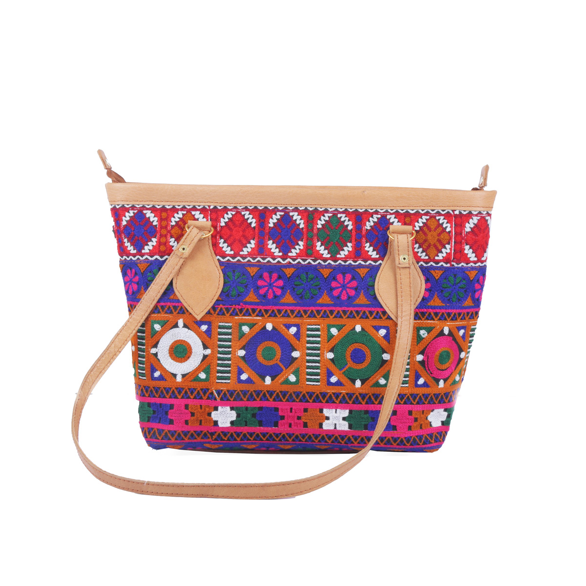 Tote LeatherBag | Handmade Embroidered tote bag