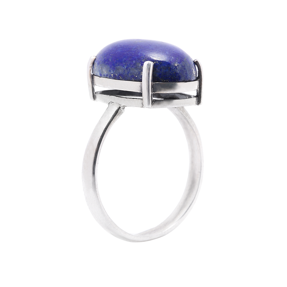 Lapis Lazuli Ring | Silver Solitaire Ring