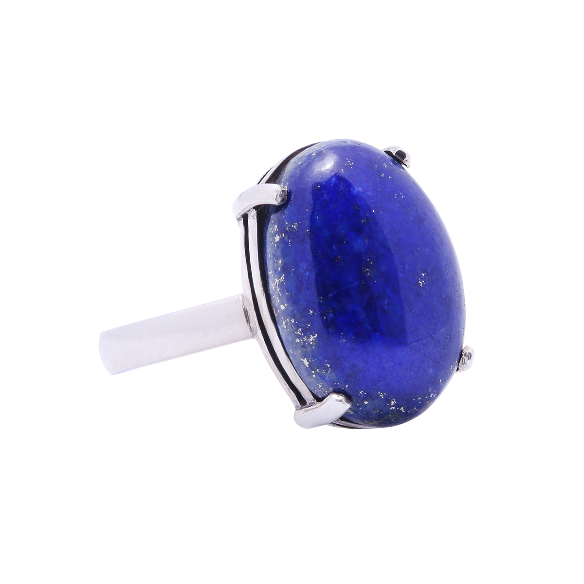 Lapis Lazuli Ring | Silver Solitaire Ring