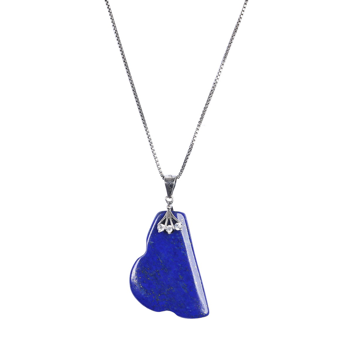 Lapis Lazuli Jewelry Set | Silver Pendant & Earrings