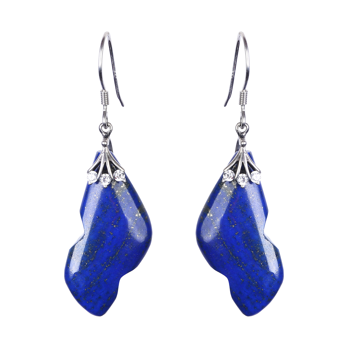 Lapis Lazuli Jewelry Set | Silver Pendant & Earrings