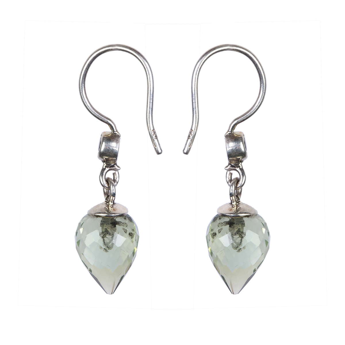 Quartz Dangle Earrings | Pear Hook Earrings