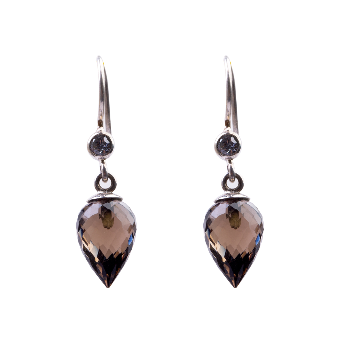 Smoky Quartz Drop Earrings | Dangle Marquise Earrings