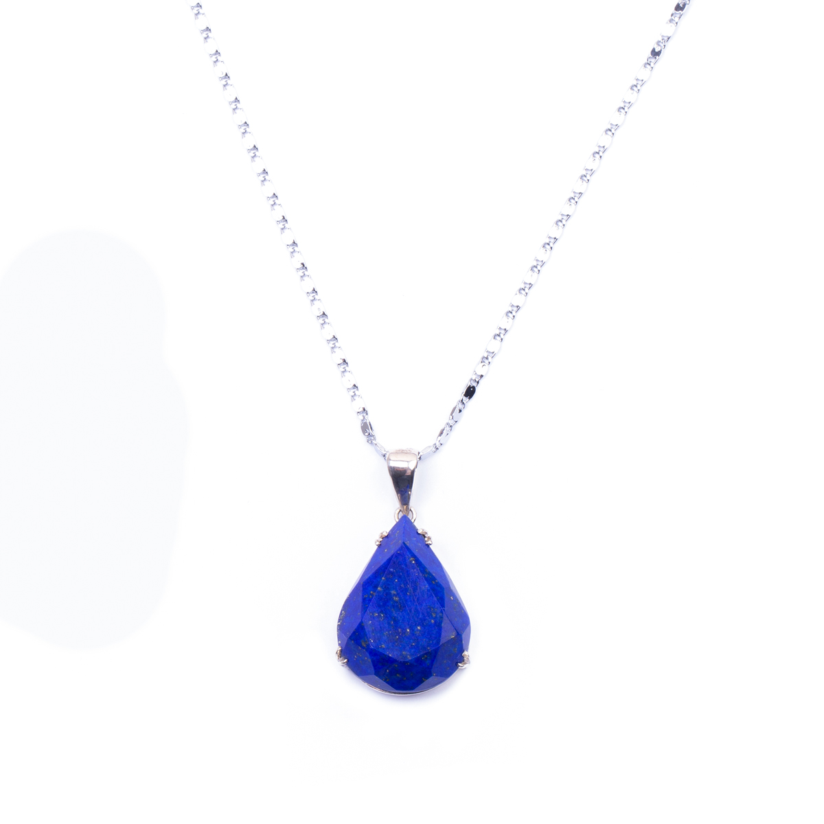 Pear Lapis Lazuli Jewel Set | Silver Pendant, Earrings, Ring 