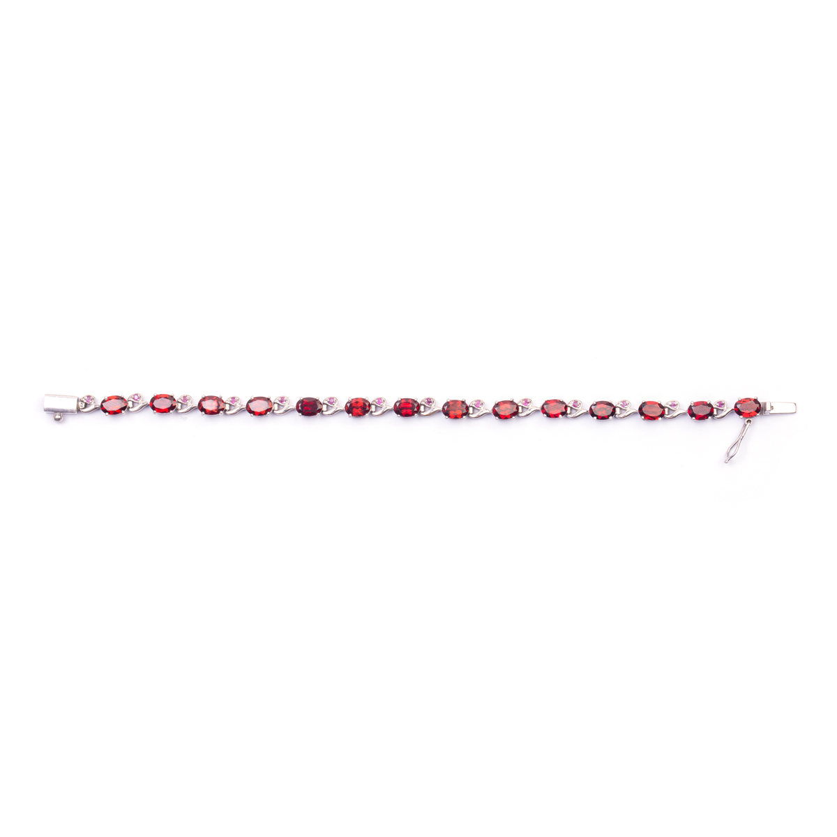 Garnet Stone Bracelet | Silver Bracelet Band 