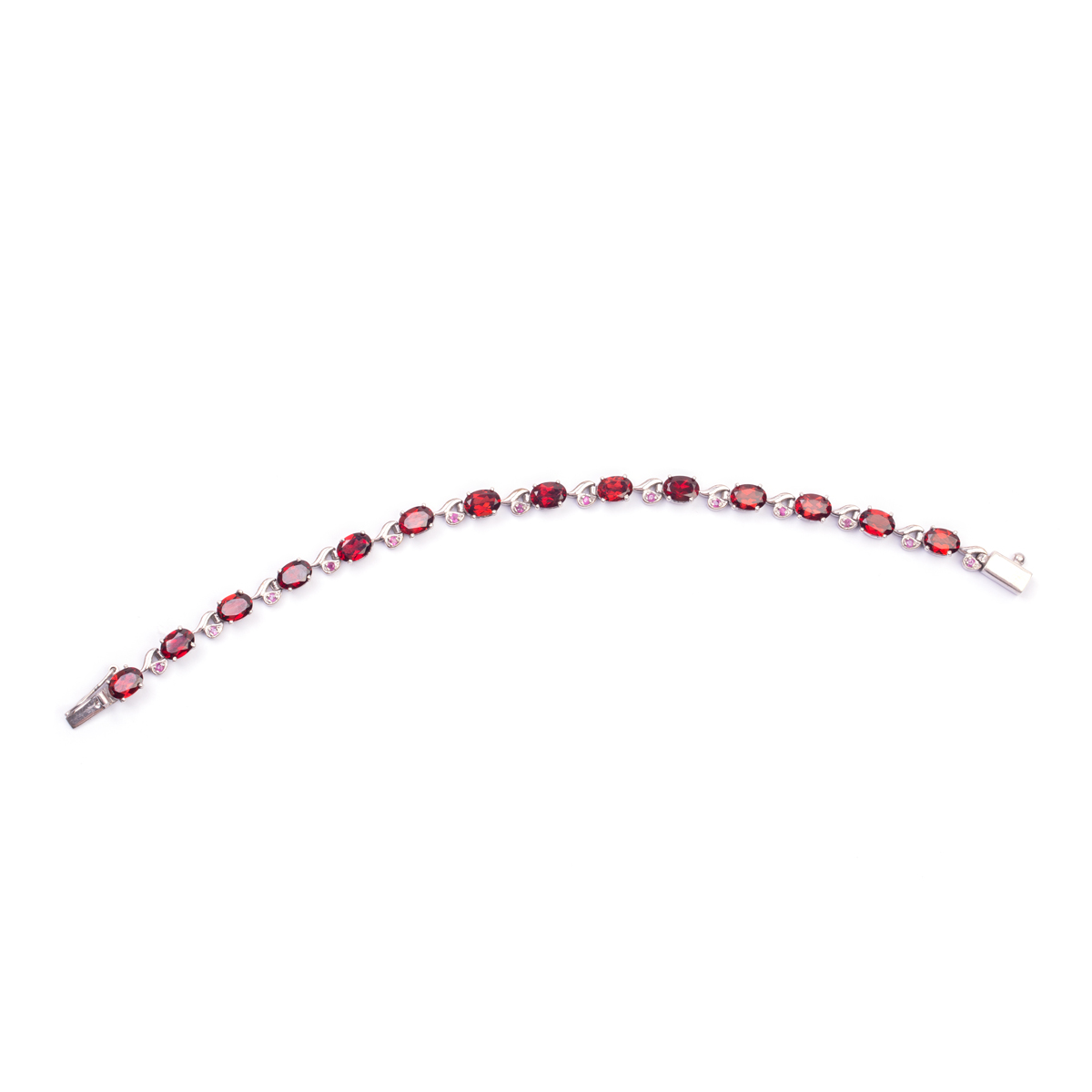 Garnet Stone Bracelet | Silver Bracelet Band 