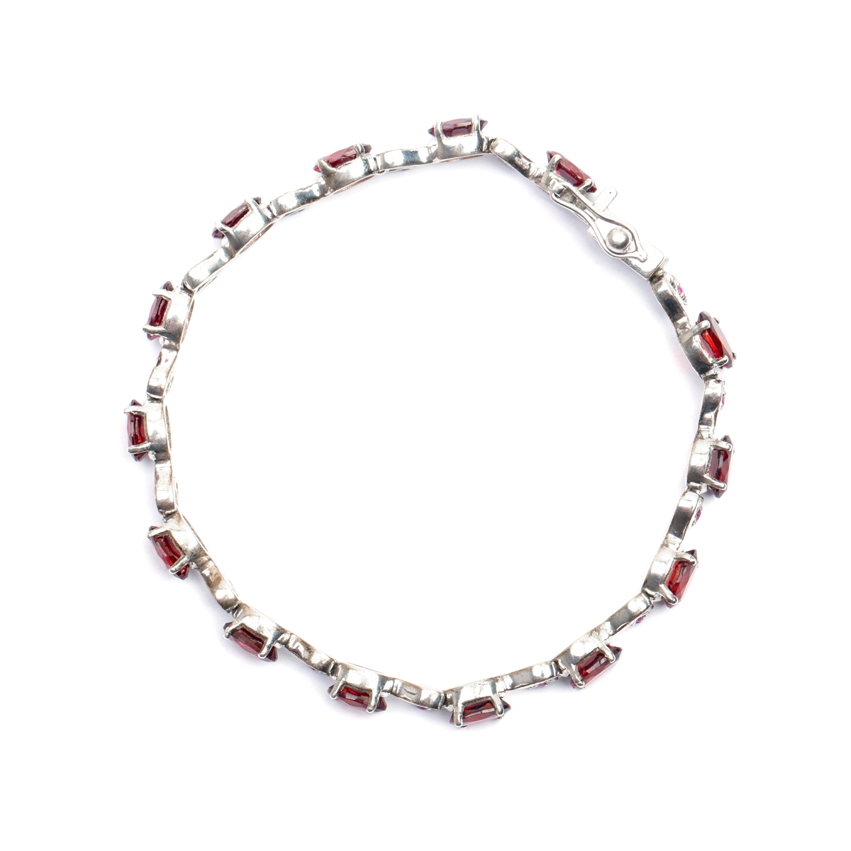 Garnet Stone Bracelet | Silver Bracelet Band 