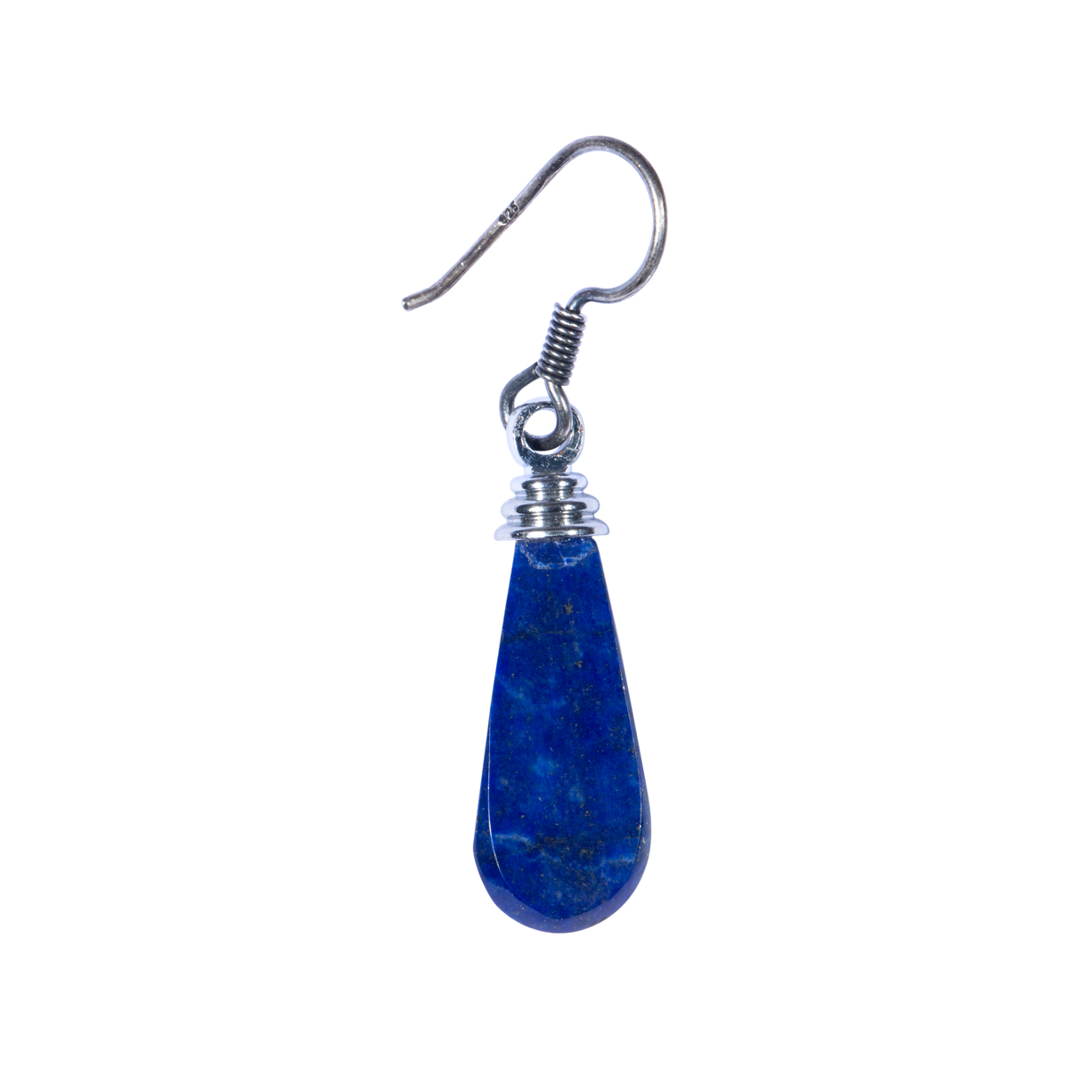 Silver Lapis Lazuli Earrings | Hook Teardrop Earrings