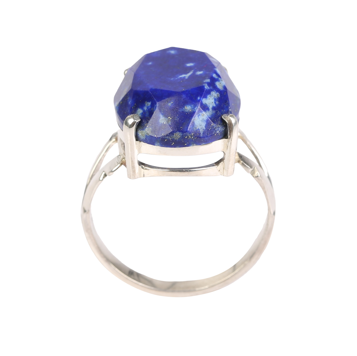 Lapis Lazuli Men's Ring | Silver Solitaire Ring 