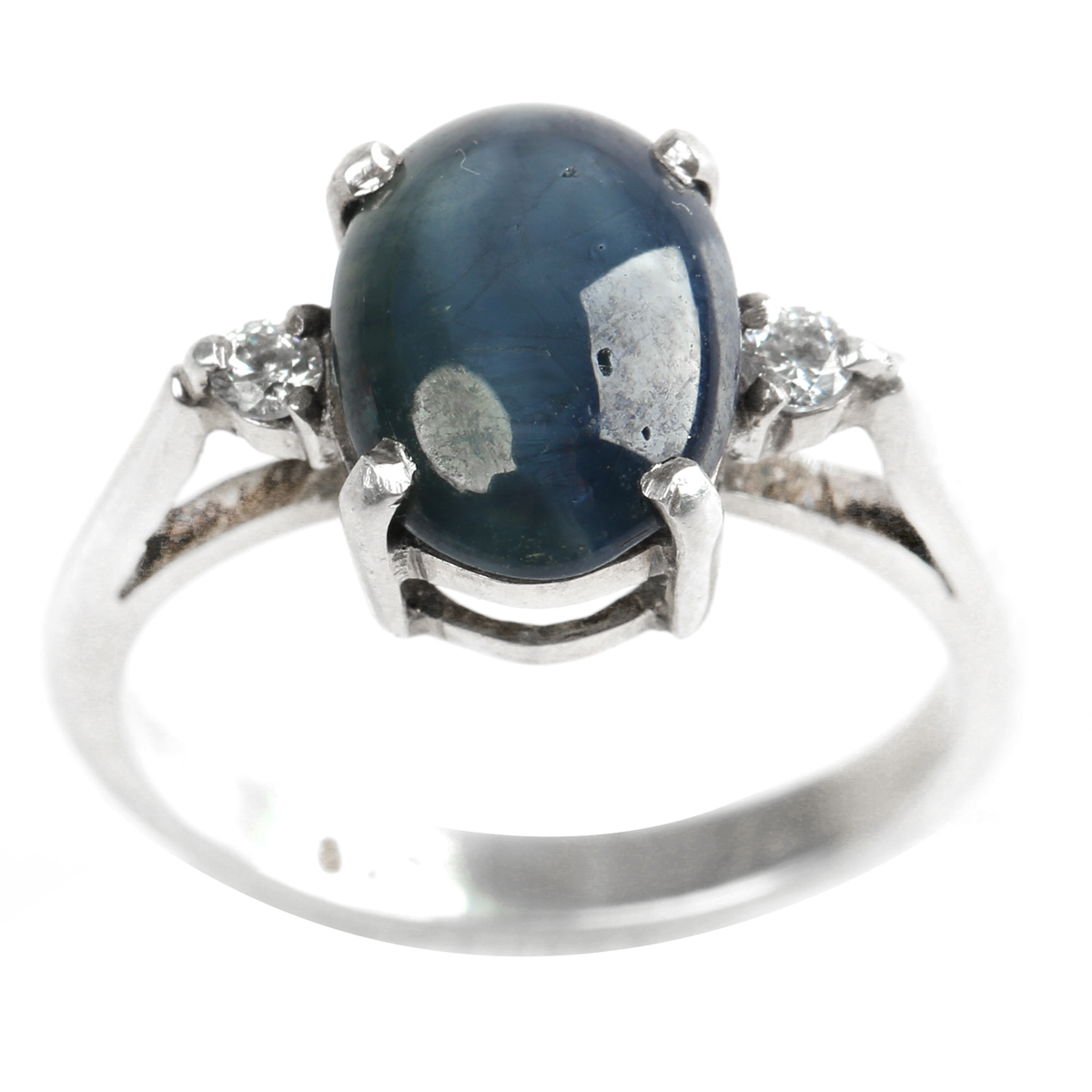 Black Sapphire Stone Ring | Start Solitaire Silver Ring 