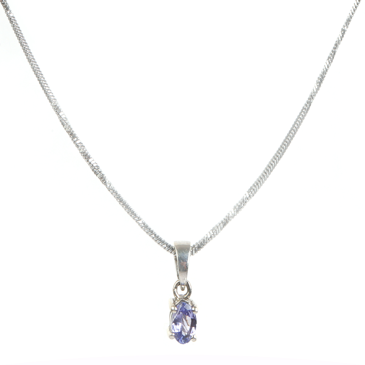 Tanzanite Pendant Necklace | Solitaire Drop Locket