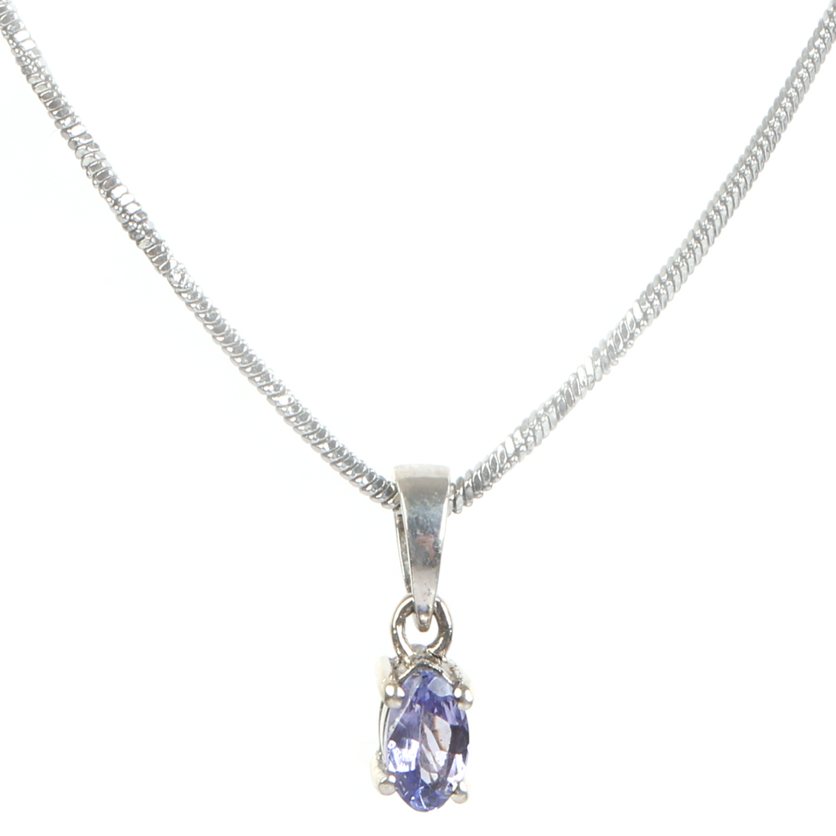 Tanzanite Pendant Necklace | Solitaire Drop Locket
