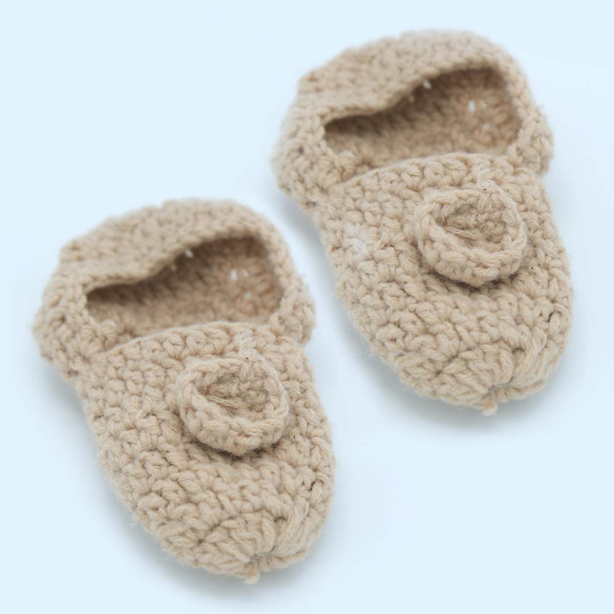 Cream Baby Booties | Handmade Baby Footwear