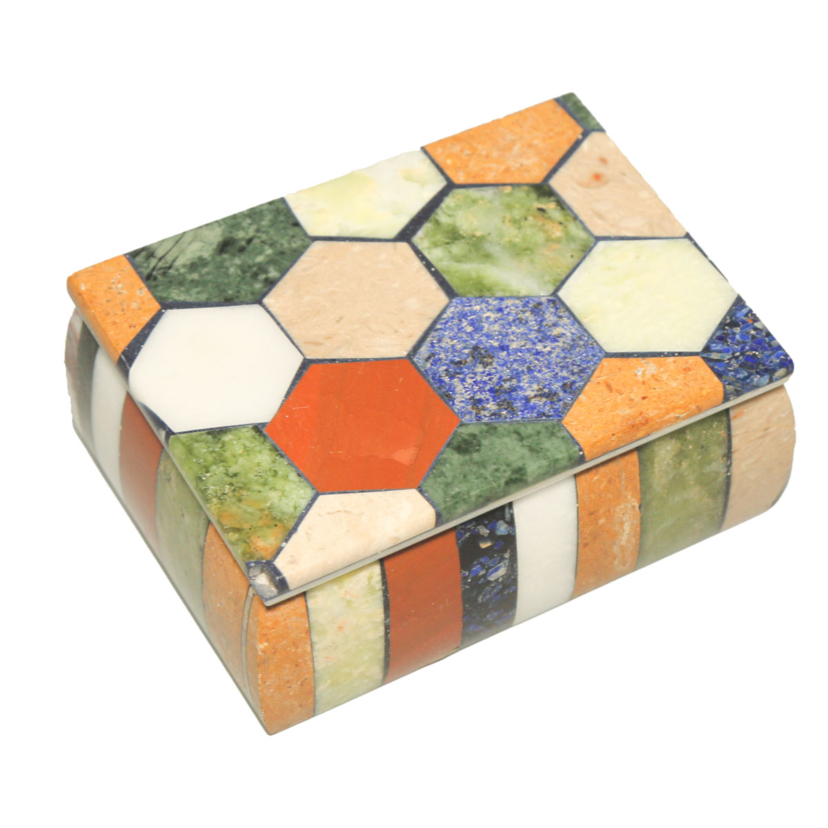 Multi Stone Rectangle Jewelry Box | Handmade Jewel Box