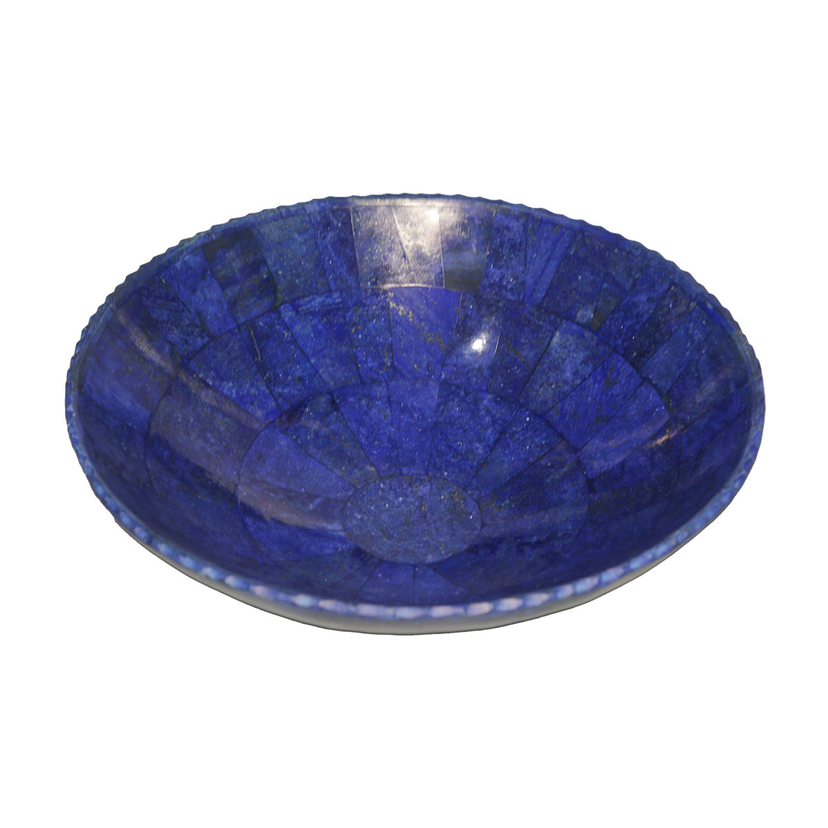 Blue Large Lapis Stone Bowl | Handmade Large Serving Bowl
