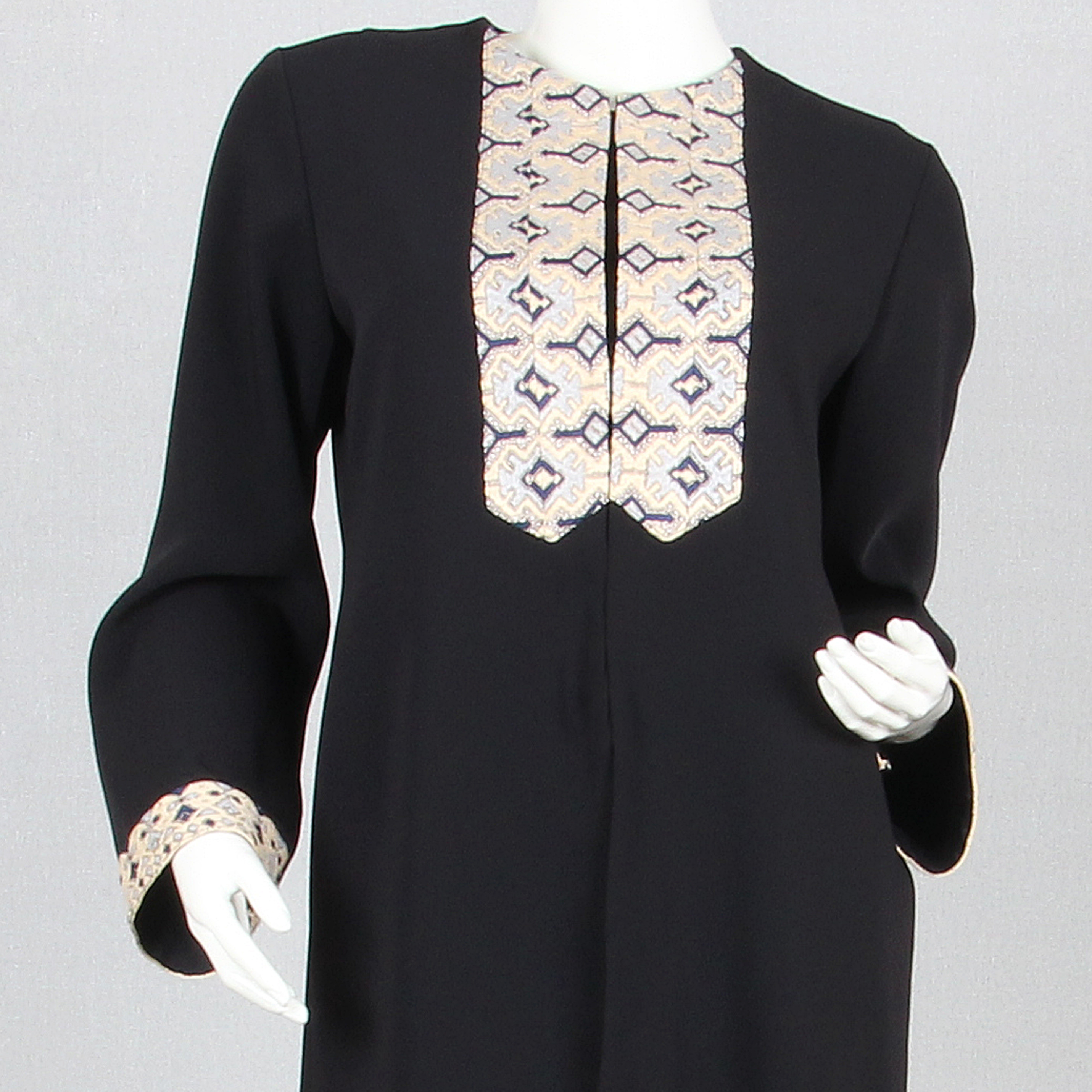 Black Women's Formal Suit Set | Classic Crepe Coat, Trousers & Vest 