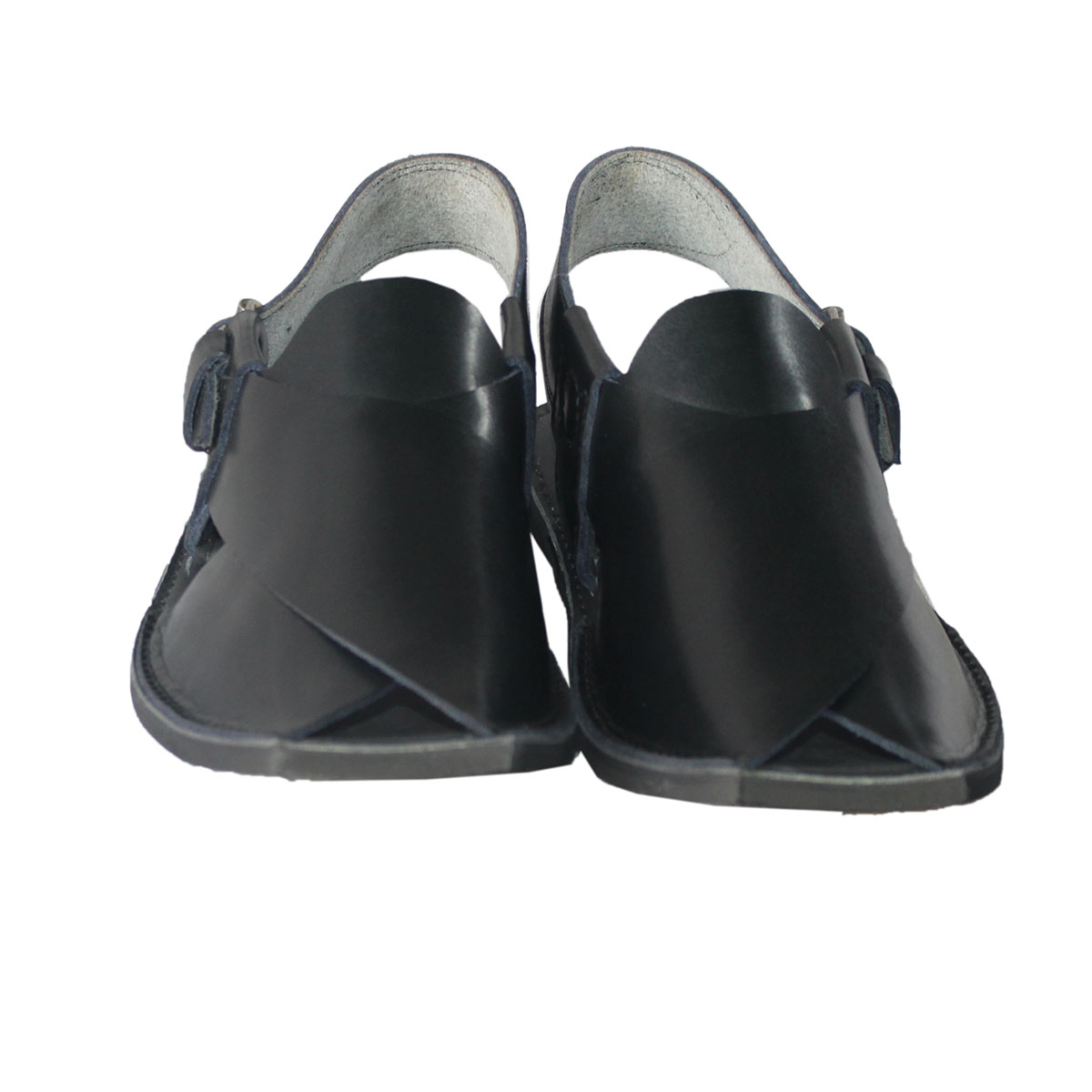 Black Charsadwal Shoes | Kunar Handmade Traditional Chappal