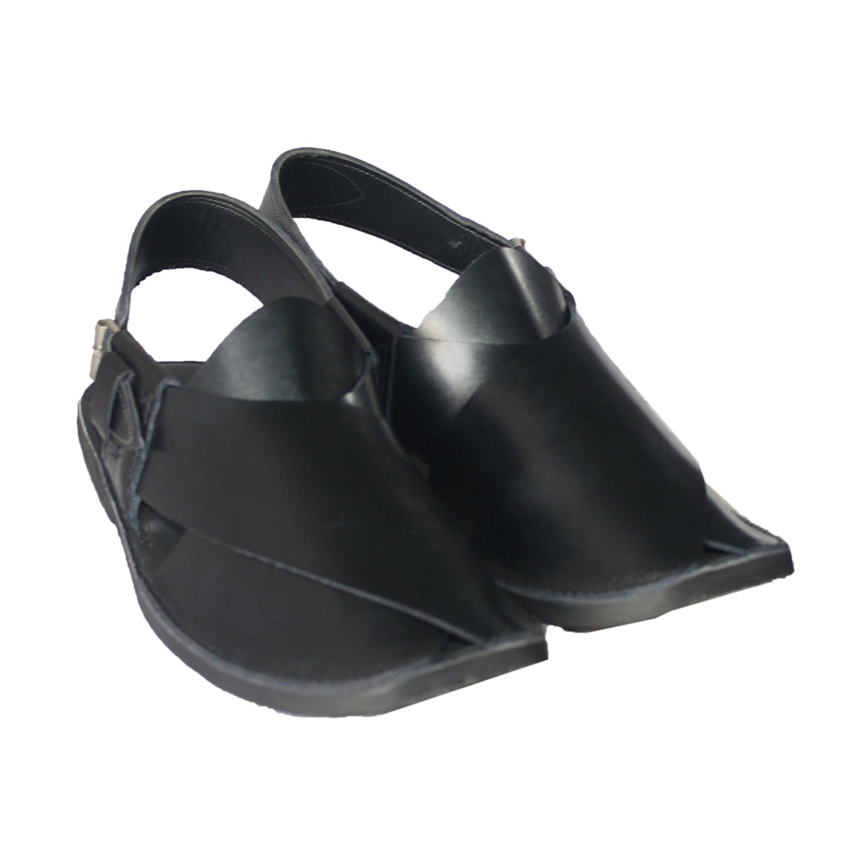 Black Charsadwal Shoes | Kunar Handmade Traditional Chappal