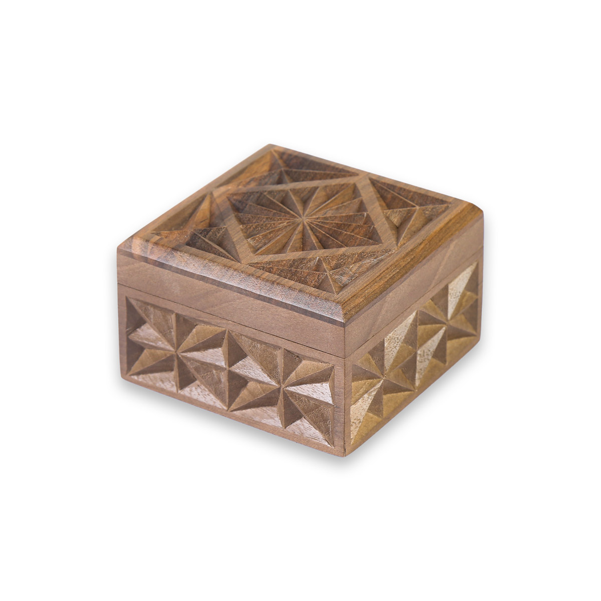 Nusristani Wooden Gift Box | Square Engraved Gift Box