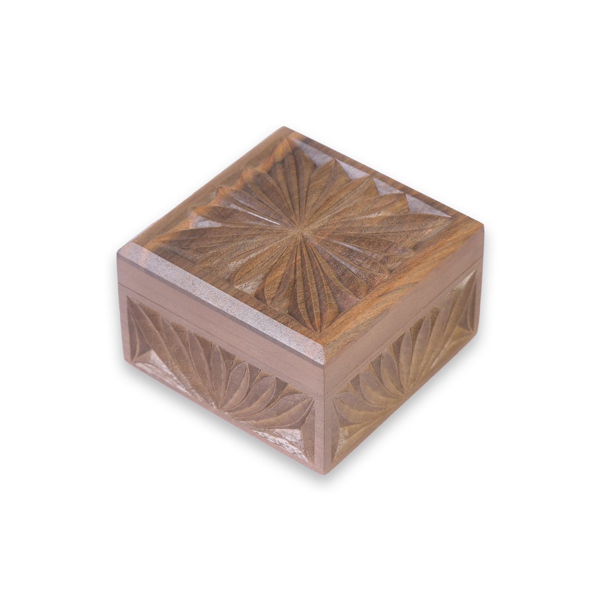 Nusristani Wooden Gift Box | Square Jewelry Box