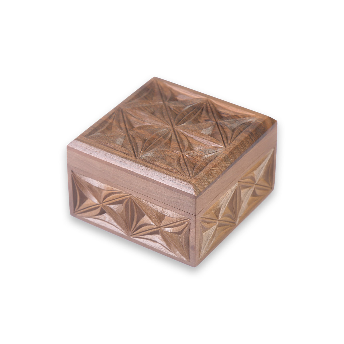 Nuristani Wooden Gift Box | Square Jewel Box