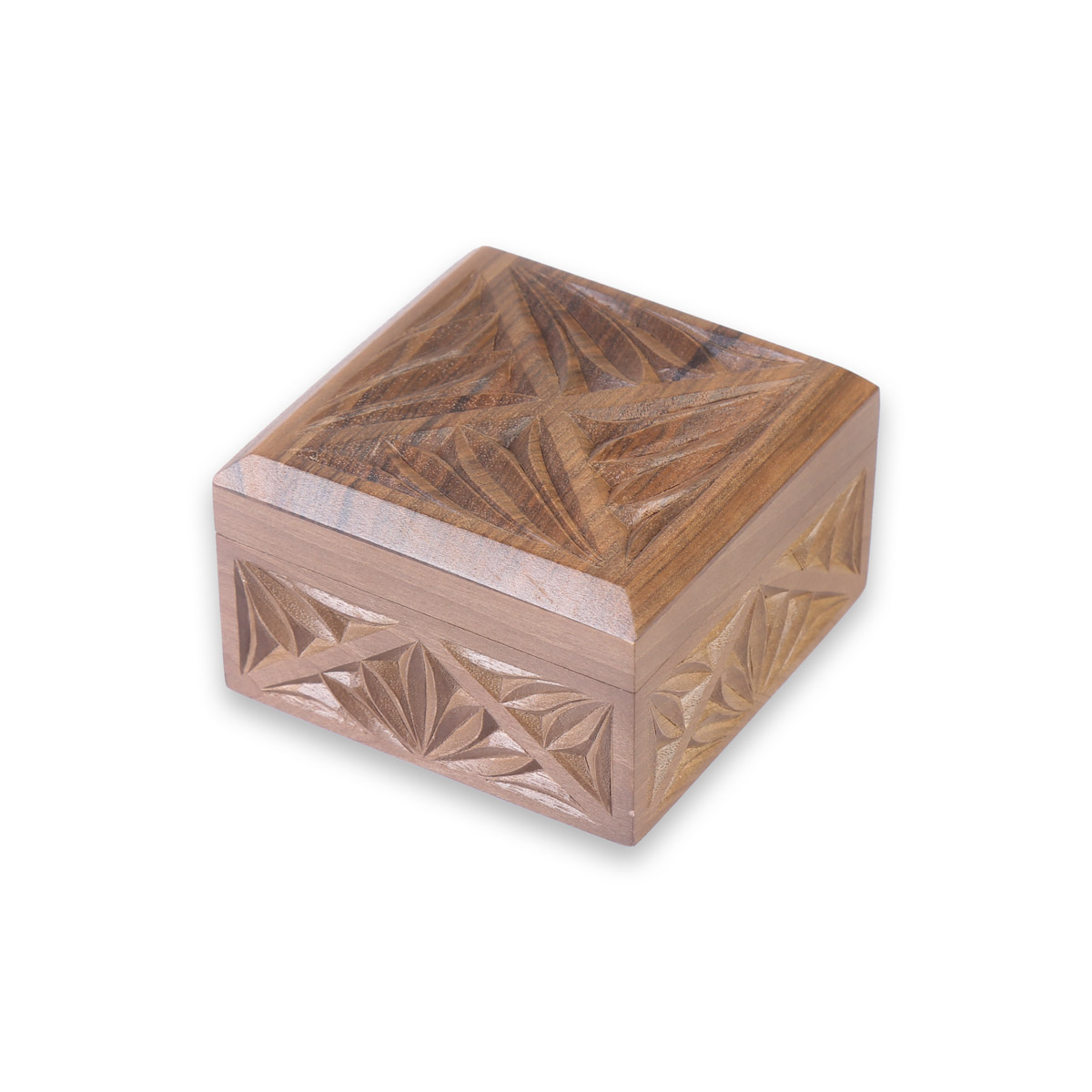 Nusristani Wooden Gift Box | Square Jewel Box