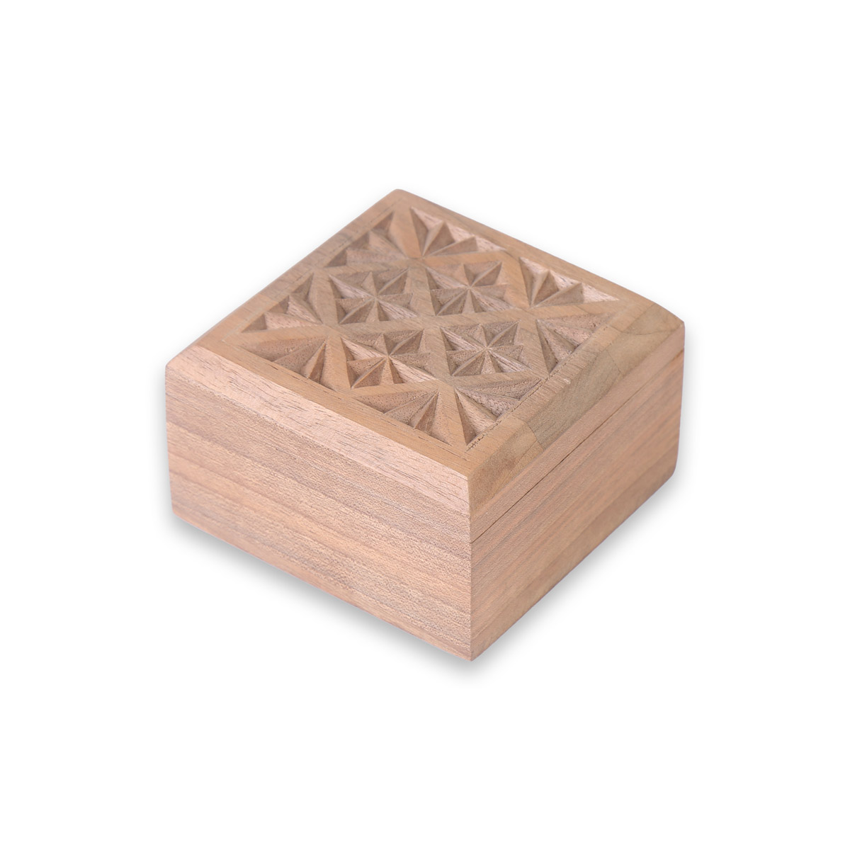 Nusristani Wooden Gift Box | Square Jewelry Box