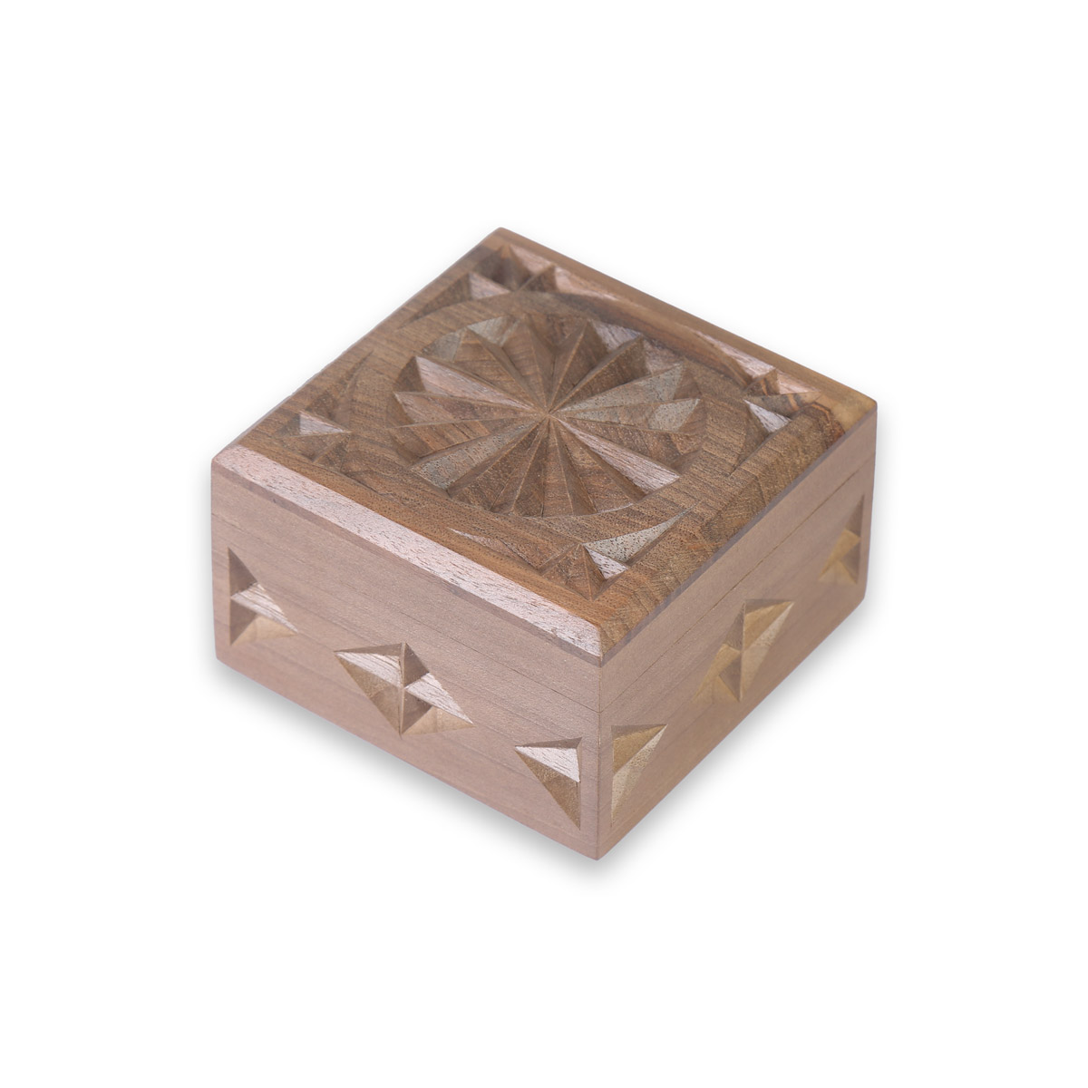 Nusristani Wooden Gift Box | Square Jewel box