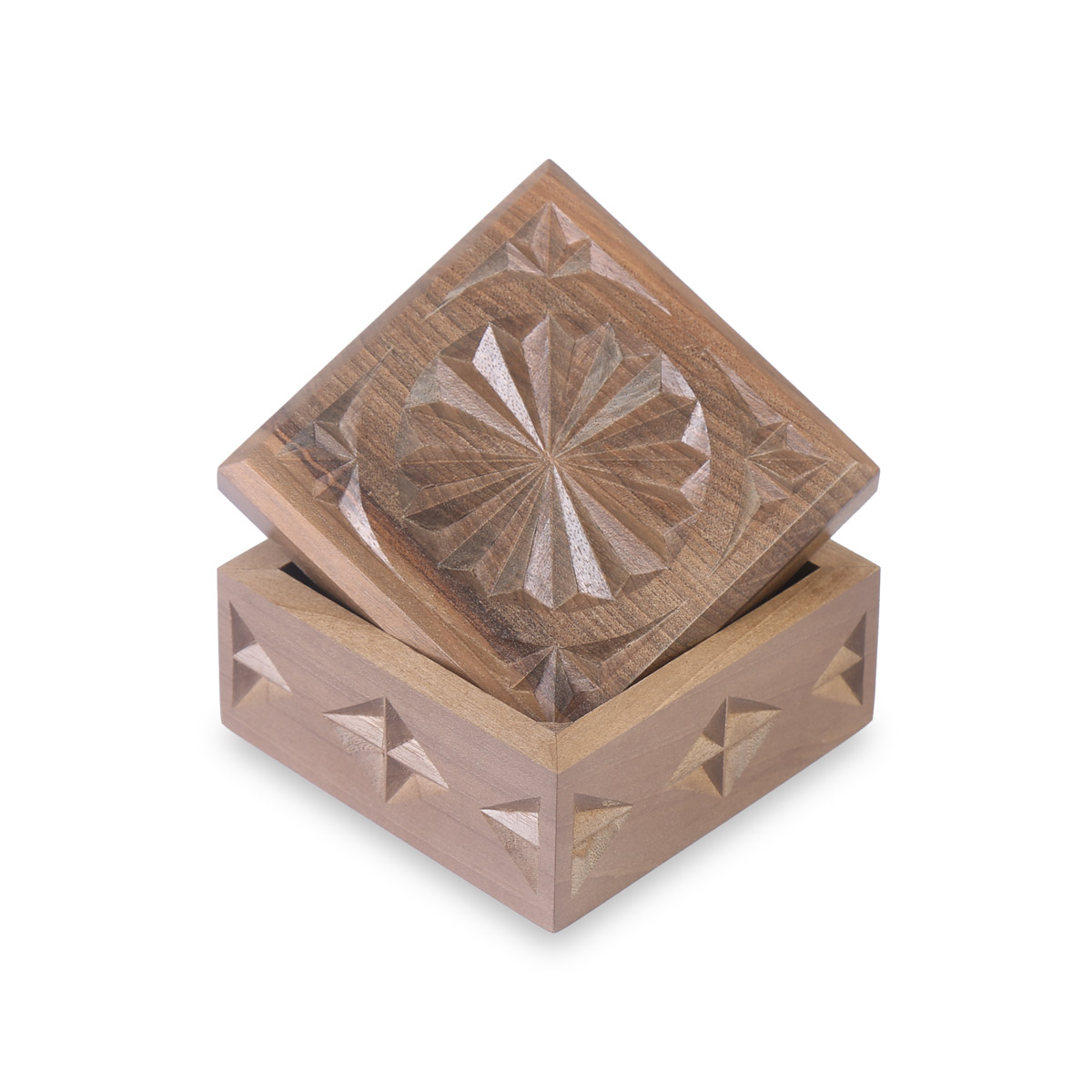 Nusristani Wooden Gift Box | Square Jewel box