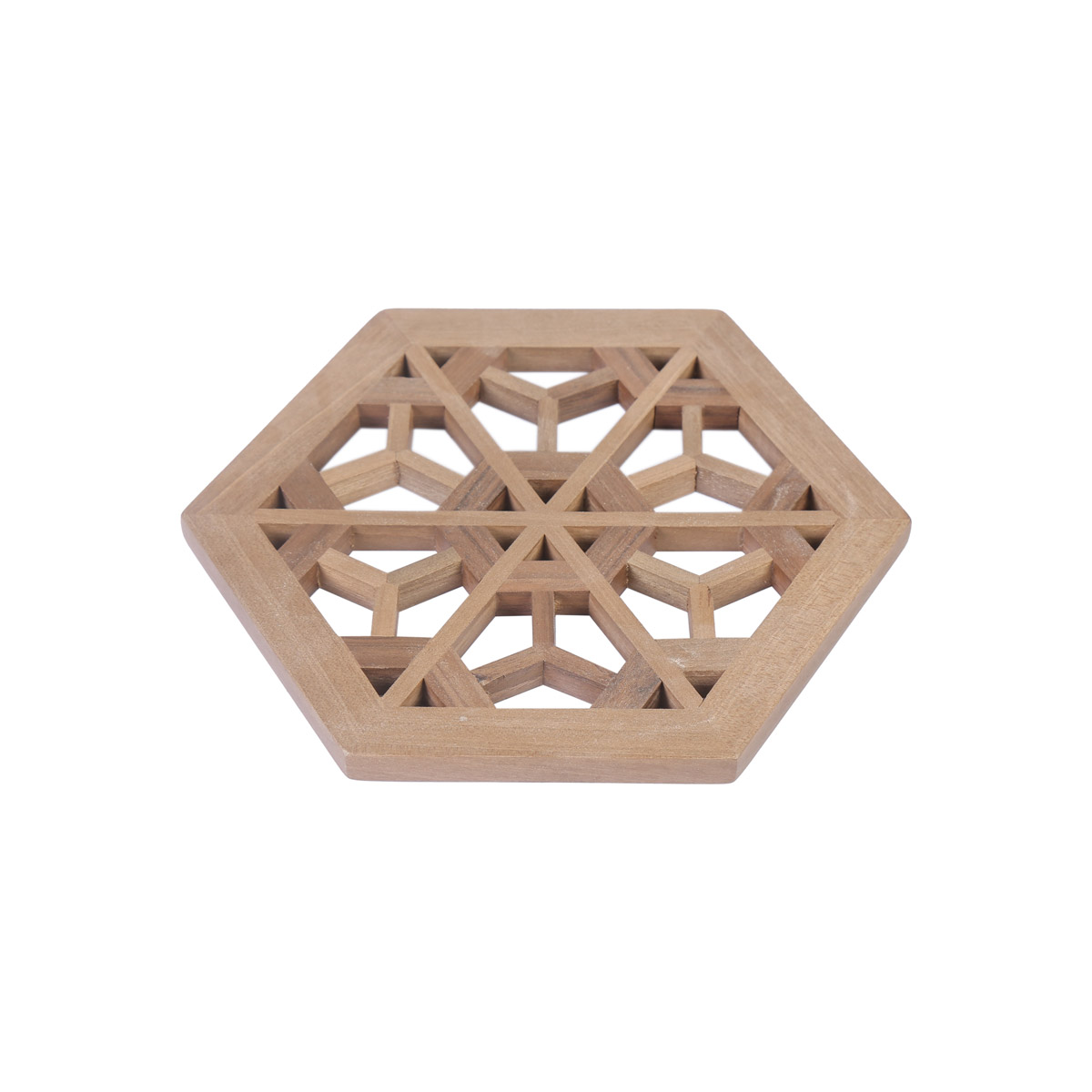 Wooden Jali Panel | Hexagonal Cut Design Panel