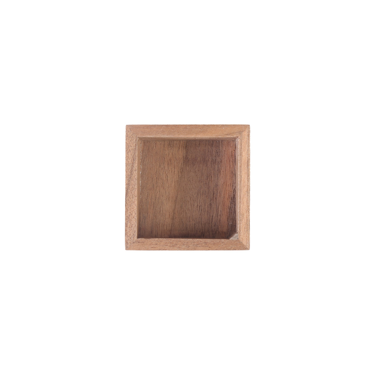 Mini Walnut Ring Box | Square Nuristani Jewel Box