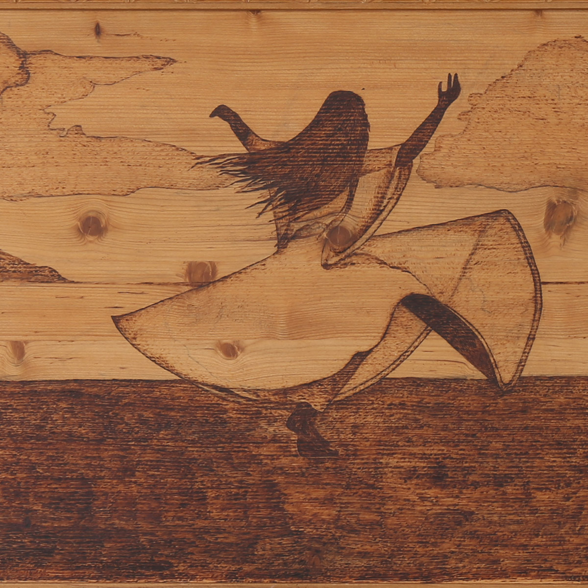 Dancing Girl Artwork on Archa Wood | Wall Artwork