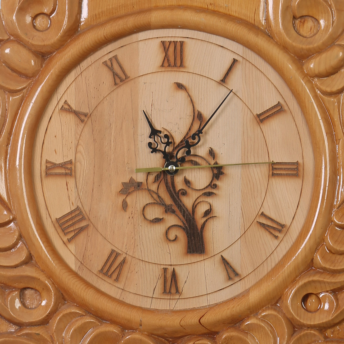 Archa Wood Wall Clock | Fine Carved Clock 