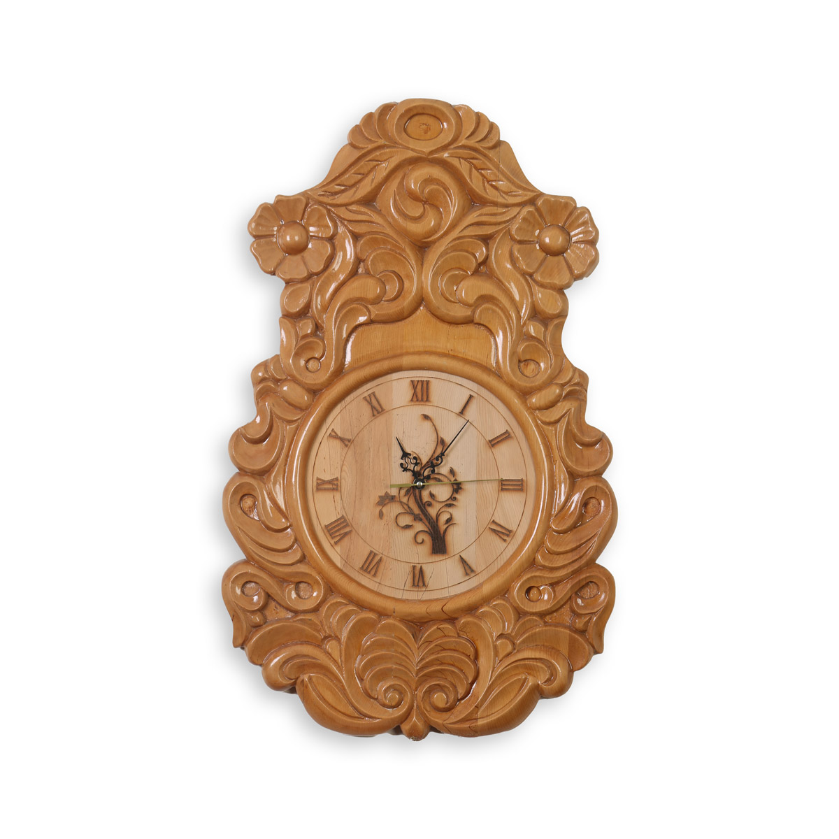 Archa Wood Wall Clock | Fine Carved Clock 