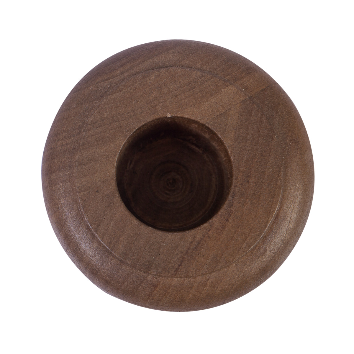 Walnut Fine Carved Candle Holder | Wooden Nuristani Round Candle Holder