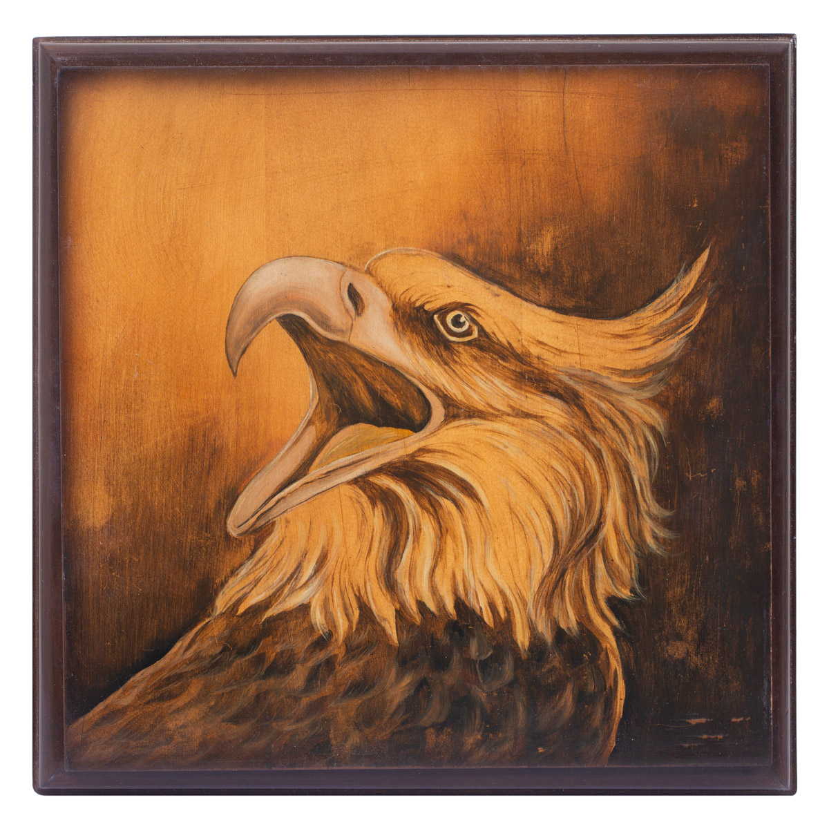 Eagle Painted Jewelry Box | Walnut Square Jewel Box
