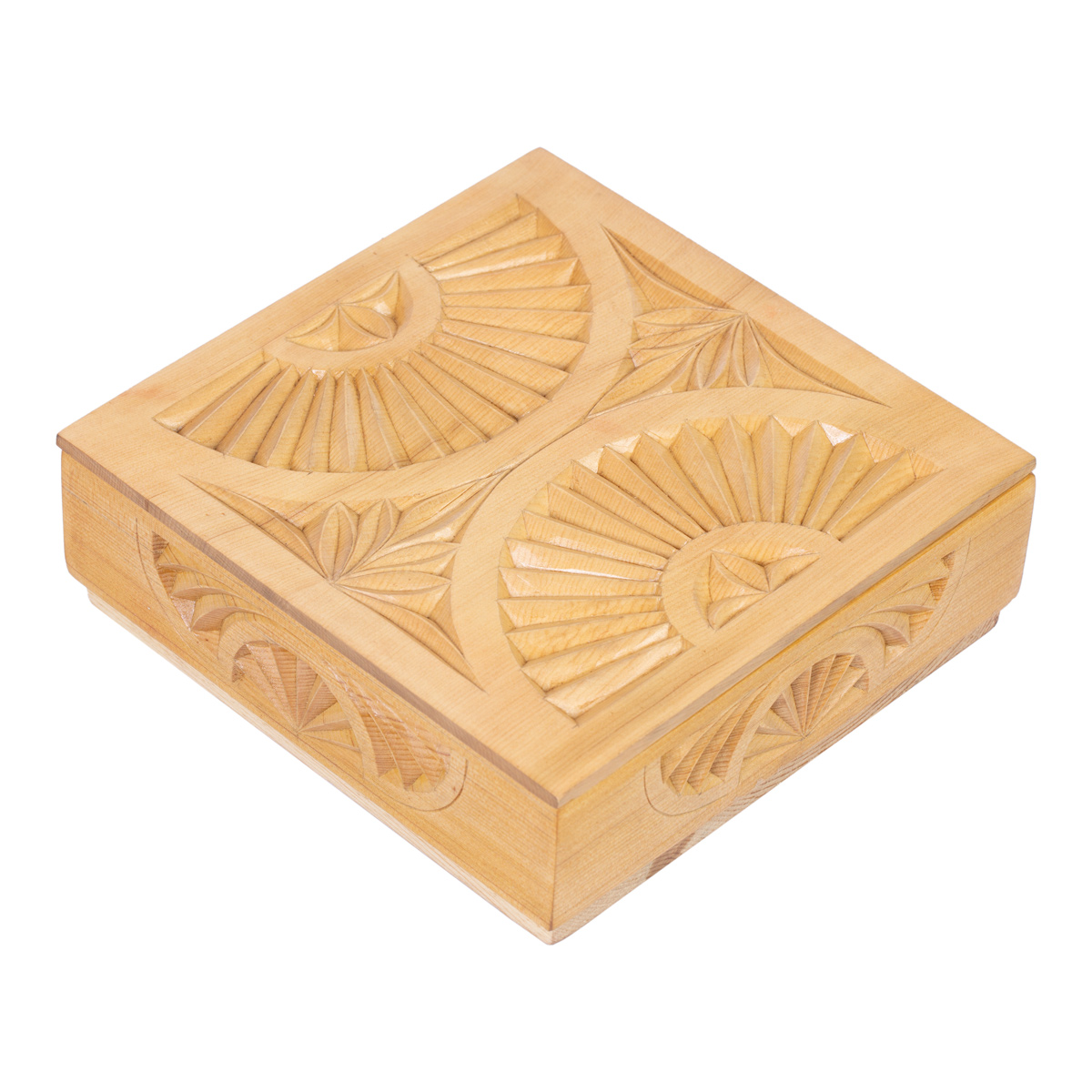 Archa Wood Jewelry Box | Nuristani Carved Watch Box
