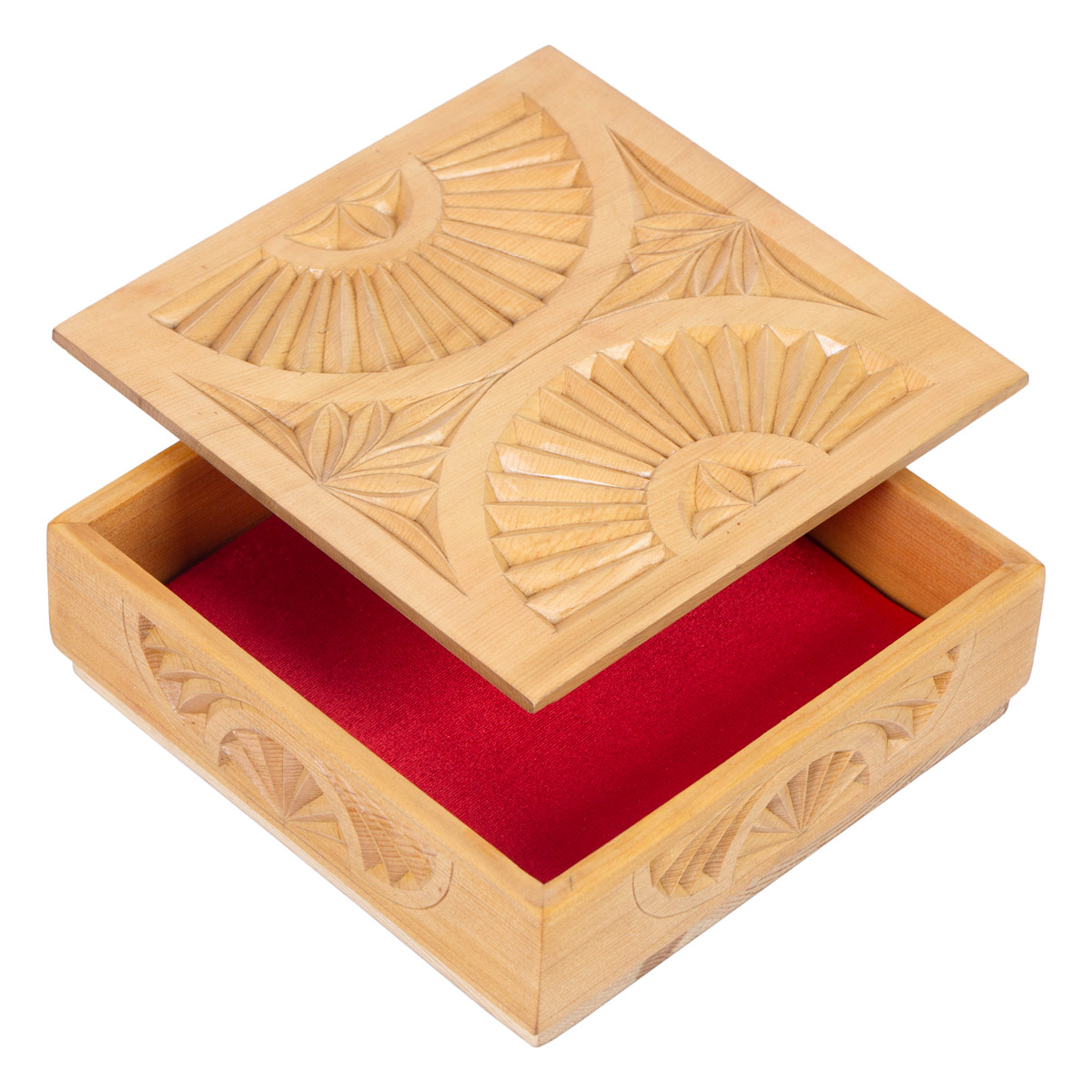 Archa Wood Jewelry Box | Nuristani Carved Watch Box
