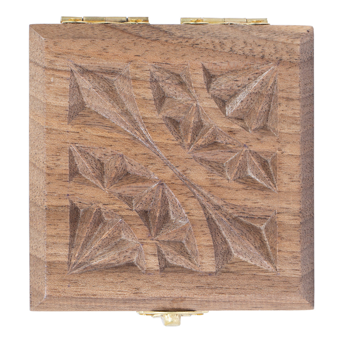 Archa Wood Square Watch Box | Wooden Carved Jewel Box
