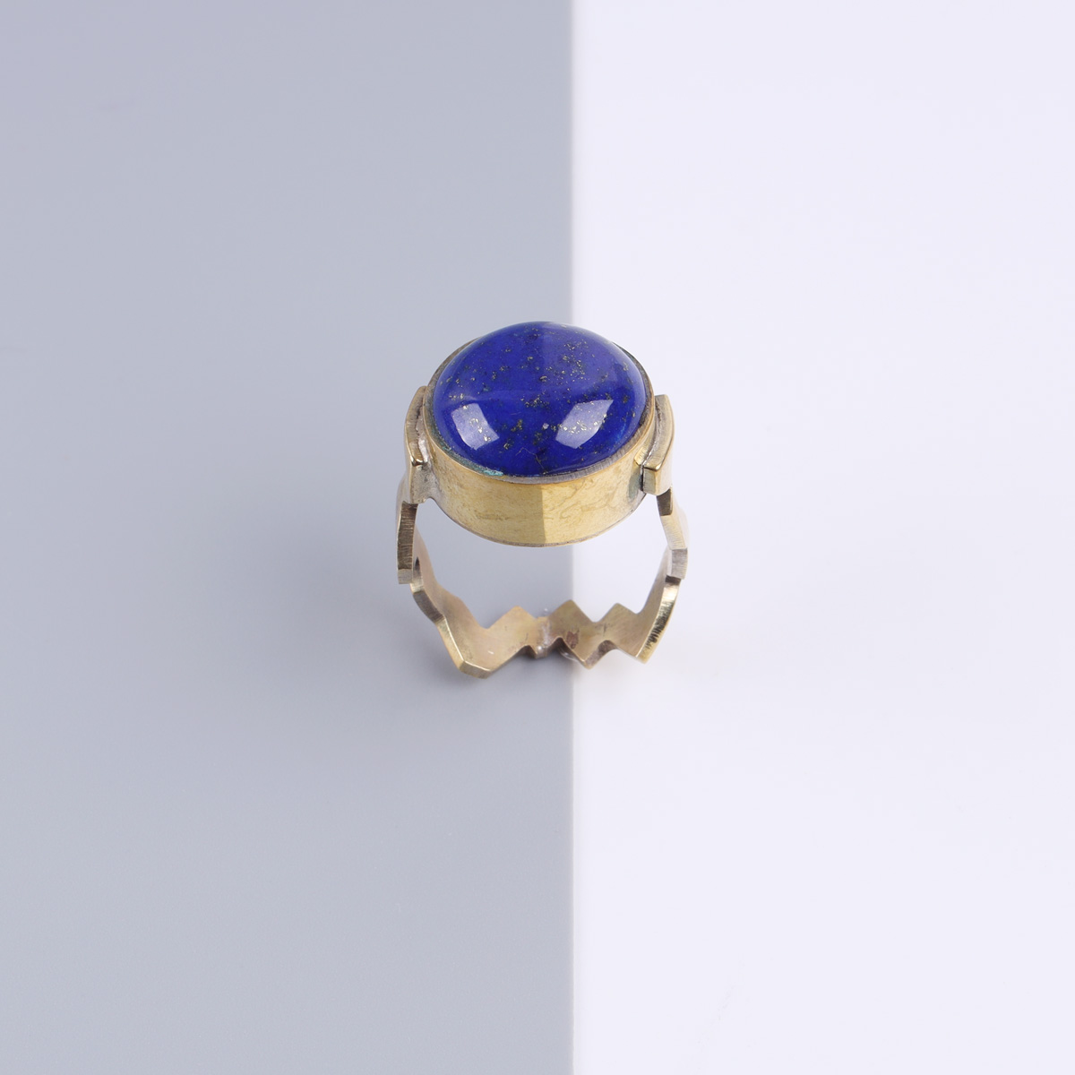 Gold Plated Ring | Lapis Stone Ring 