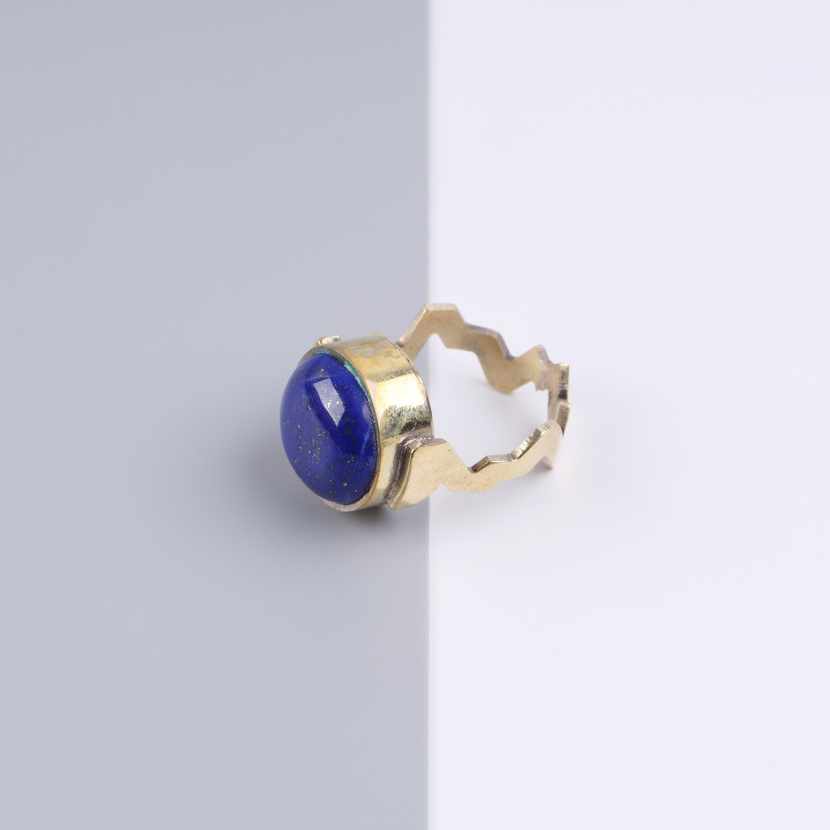 Gold Plated Ring | Lapis Stone Ring 