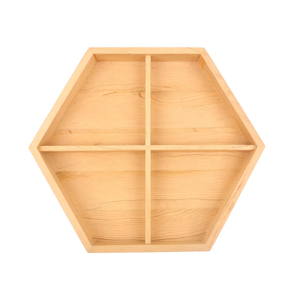Archa Wood Dry Fruit Plate | Hexagonal Candy Dish