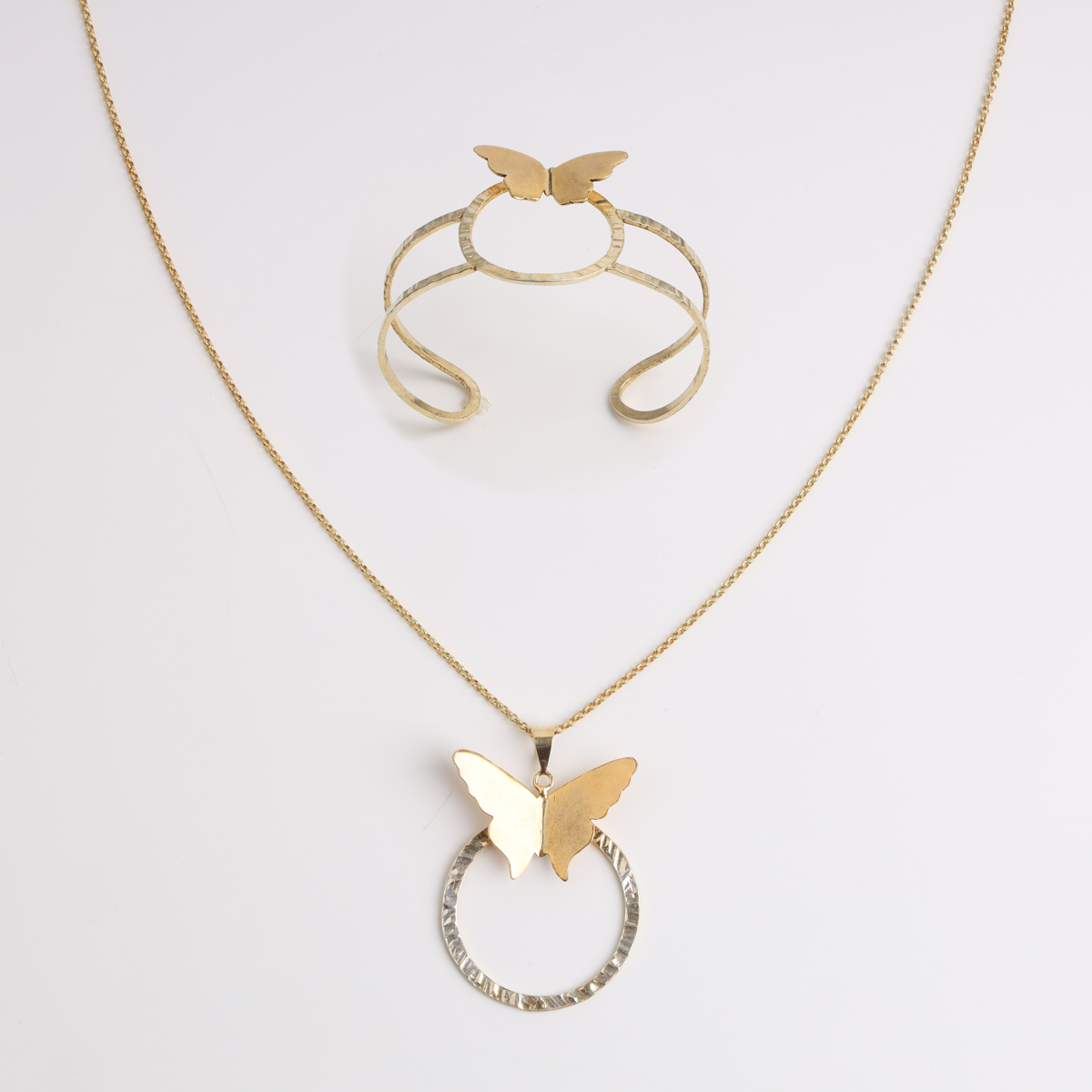 Butterfly Necklace & Bracelet Set, Aseel