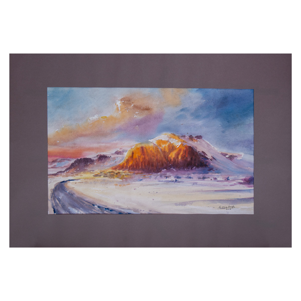 Volcano Painting| Fine Art WaterColor