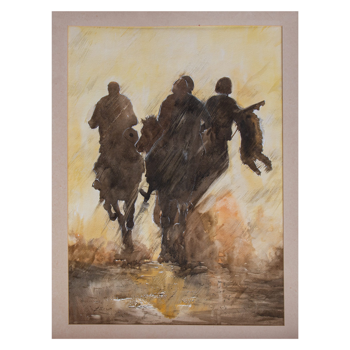 Buzkashi Portrait| Water Color Artwork