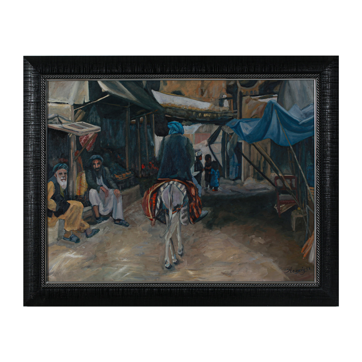 Old Kabul City Artwork | Old Kabul Bazar Painting 